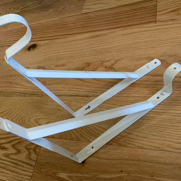 3x Heavy-Duty Shelf and Rod Support Bracket - Metal - White - 11-in L x 10-in - Picture 7 of 7